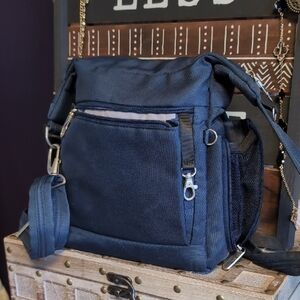 Travelon RFID Navy Blue Crossbody Messenger Bag